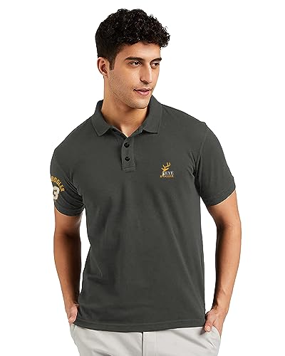 Image of EYEBOGLER Regular Fit Mens Polo Neck Half Sleeve Soild Casual Tshirt