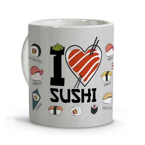 Taza para infusiones. Tazas café originales con frases. Regalos para hombre originales. Tazas divertidas. Regalos originales mujer. Canecas personalizadas. Comida japonesa. Kit sushi. Sushi poke.