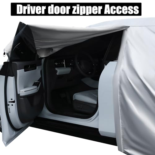 Image of 7 Layers Car Cover Custom-fit for Mazda Miata MX-5,Benz SLK300,210D Heavy Duty All Weather Waterproof Snowproof Rainproof Dustproof UV Proof,Door Zipper,Cotton Lining,Windproof Strap,Anti-Theft Lock