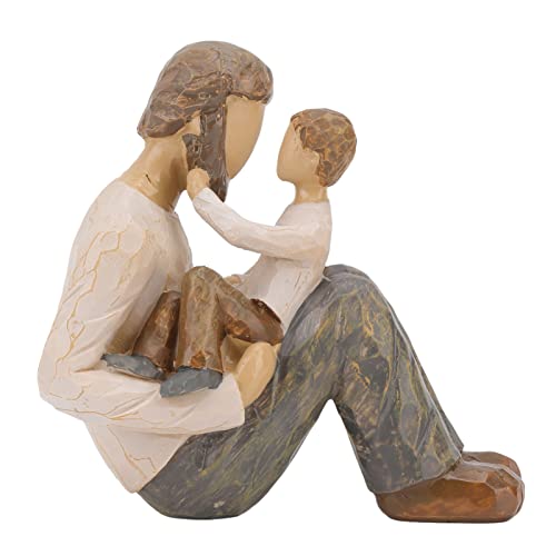 Father and Son Figurines, Fathers Day Shelf Decor Family Figurine Gifts