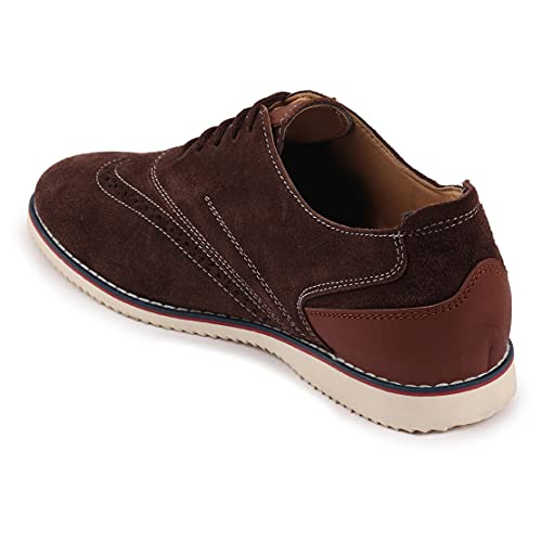 Image of FAUSTO Men's Suede Leather Oxford Casual Shoes