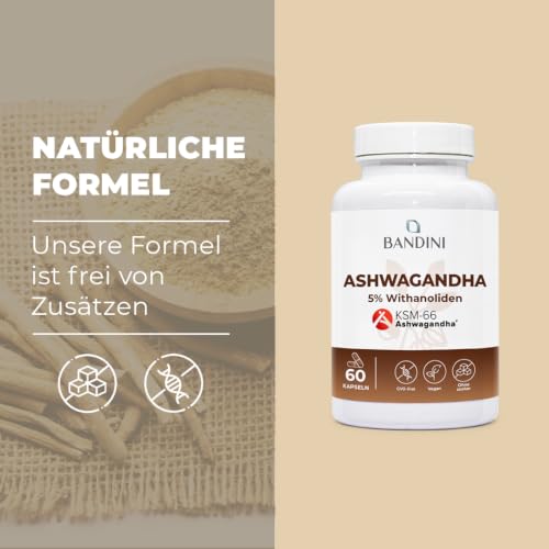Bandini® Ashwagandha Withania Somnifera - Ashwagandha-Wurzelextrakt KSM-66®
