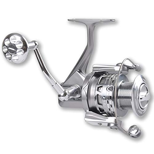 Fiblink Metal Spinning Fishing Reel Left/Right Retrieve With 4.8:1 Gear Ratio 9+1 Ball Bearings For Spinning Rod In Inshore Saltwater Boat Freshwater Fishing (4000 Series) #TOP1