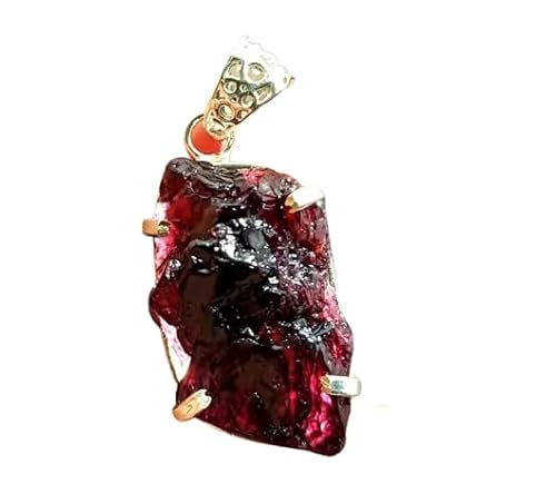 AAA Natural 92.60 Ct Red Painite Rough Burmese 925 Solid Silver Pendant Gemstone