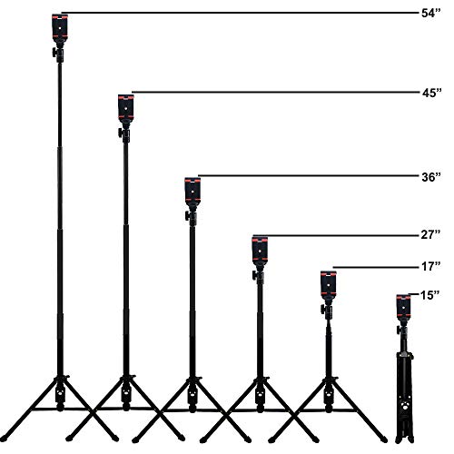 Acuvar 54" Inch Aluminum Extendable Monopod Tripod/Selfie Stick With Universal Smartphone Mount + Wireless Remote Control Camera Shutter For All Smartphones #TOP5