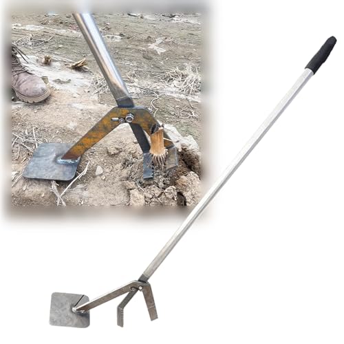 Extractor de postes para sacar postes de madera, herramienta de extracción de árboles para quitar raíces de árboles y tocones, elevador de extracción de valla de madera pequeña