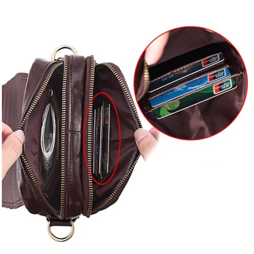 Multifunctional Tote Bag, Leather, Men Messenger Bag, Shoulder Crossbody Purse, Waterproof for Business Travel Work Outdoor3