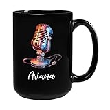 Unique Microphone Ceramic Cup, Personalized Name Singer Mug, Singer Coffee Mug, Customized Future Singer Black Tea Cup, Novelty Singer Travel Cup 11oz 15oz, Gifts For Son Daughter From Dad Mom