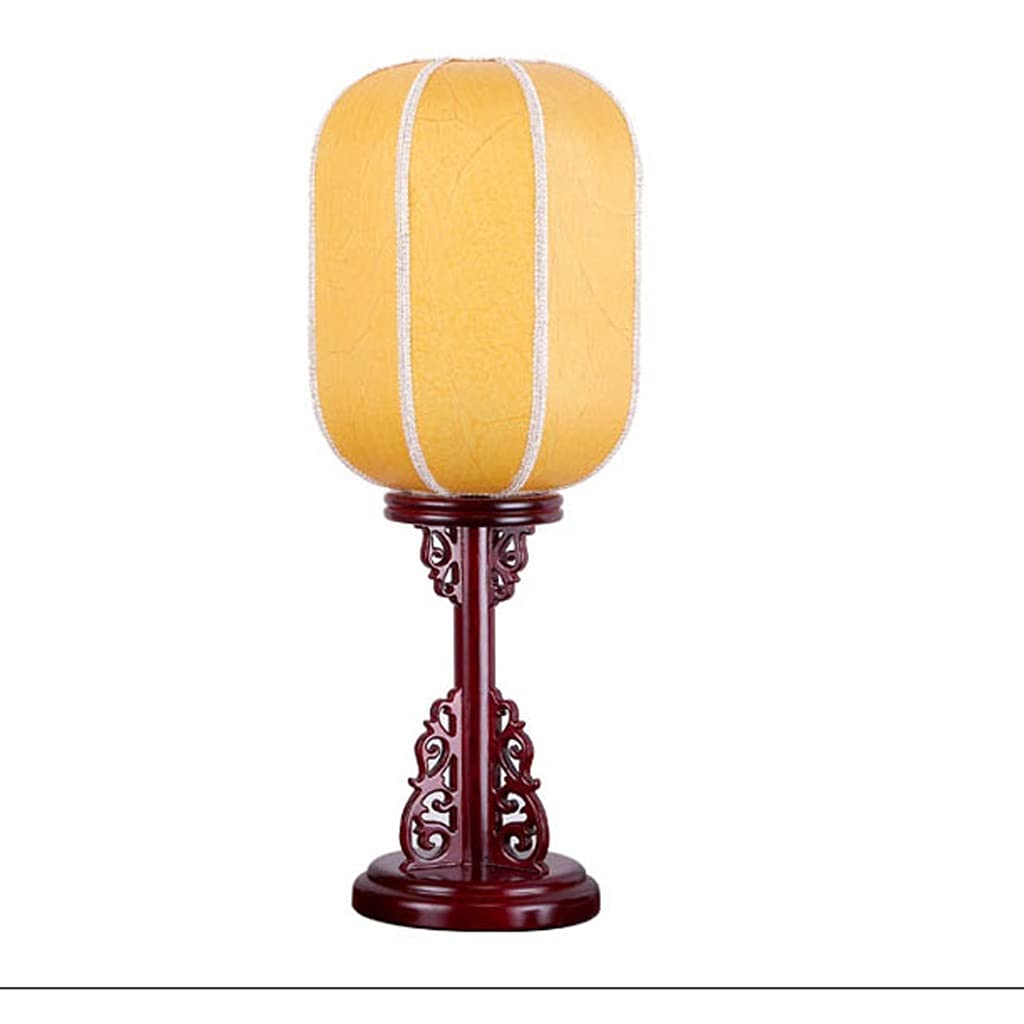 Bedside Table Lamp Table Lamp Retro Zen Decoration Bedside Table Lamp Antique Solid Wood Nightstand Lamps Suitable For Bedroom,living Room,cafe best decoration (Color : B)