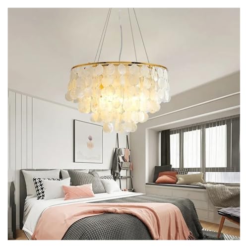 Lustre suspension LED design nordique doré 80cm pour salon chic