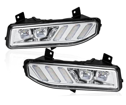 Genérico Luz antiniebla LED Lámpara LED Antiniebla, Luz De Circulación Diurna DRL Para Nissan Para Sentra 2020 2021(Fog 3 Colors DRL)