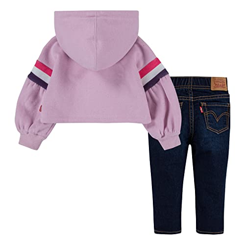 Levi's baby-girls Hoodie and Denim 2-piece Outfit Set2