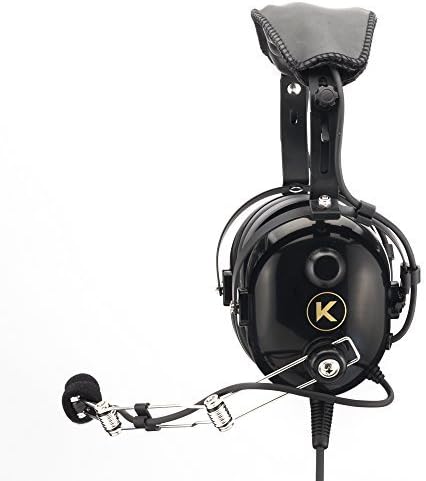 KORE Aviation P1 General Aviation Headset for Pilots | Mono, 24 db Passive Noise Reduction Rating, Noise Canceling Microphone, Acoustic Foam Ear Cups, AUX Port for MP3 Music Input with GA Dual Plugs
