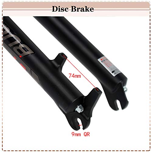 Bucklos 26/27.5/29 Mtb Suspension Fork Travel 100Mm, 28.6Mm Straight Tube Qr 9Mm Crown Lockout Aluminum Alloy Xc Mountain Bike Front Forks #TOP3