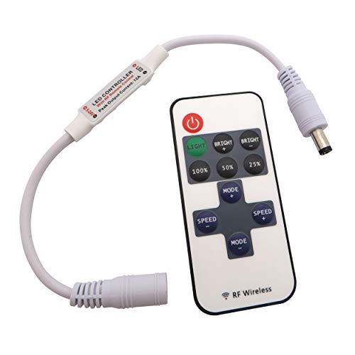 LED Funk Dimmer Controller Mit Fernbedienung – Für Einfarbige 12V LED-Strips, 8A Max.