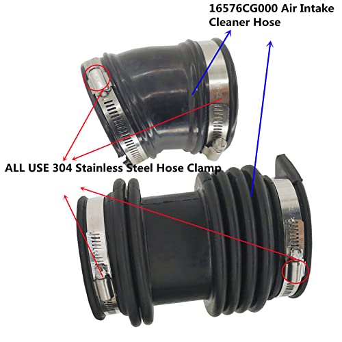 Air Intake Cleaner Hose Compatible With 2003-2008 Fx35 3.5L V6 16576Cg000 Fresh Hose Tube Duct Boot Connectors Kit #TOP2