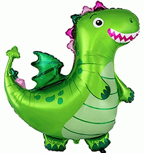 Ballonheld Ballon gonflable vert dragon env. 92 x 92 cm adapté à l'hélium longue durée de flottement pour enfants