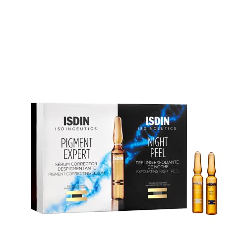 Preisvergleich Produktbild ISDIN Isdinceutics Pigmentfleckenbehandlung Pigment Expert + Night Peel (10 + 10 Ampullen) / Aufhellendes Gesichtsserum und Nachtpeeling