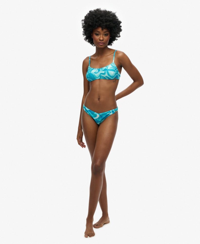 Superdry Damskie wyrafinowane majtki bikini z nadrukiem