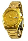 Seiko Men's SNKK98 Stainless Steel Analog with Gold Dial Watch [並行輸入品]