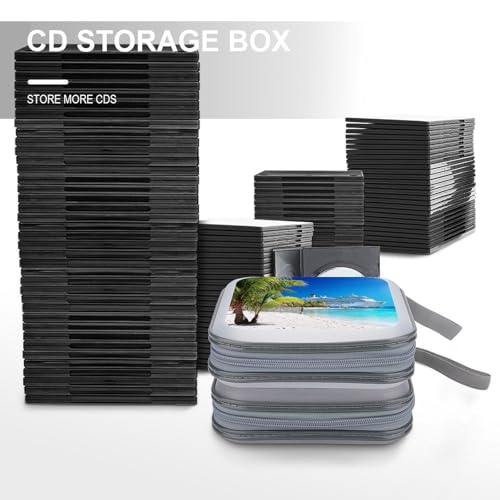 Funda para CD de 40 DVD Seaside Cruise Ship en plástico duro 7