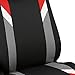 FH Group Front Set Cloth Car Seat Covers for Low Back Car Seats with Removable Headrest, Universal Fit, Airbag Compatible, Seat Cover for SUV, Sedan, Van, Red