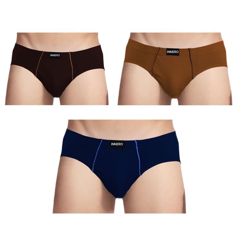 Image of INNERO Venus Mens Brief | Cotton Brief for Men | Attractive Assorted Solid Colors