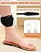 Heated Insoles Battery Powered - Arch Support Cuttable Heating Insoles for Women and Men, Upgraded 4000mAh Battery Pack
