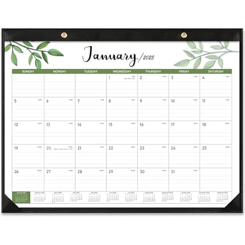 2025 Desk Calendar - Large Desk Calendar 2025 from Jan. 2025 - Dec. 2025, 2025 Desk Calendar Large 22 x 17, Folded Desk/Wall Calendar for Planning in Office or Home Cover
