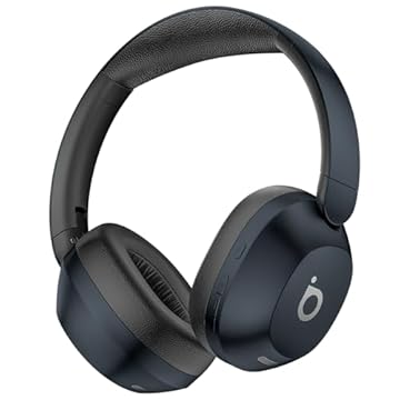 Basike Fone de Ouvido Bluetooth, ANC Cancelamento de Ruído Ativo Headphone Bluetooth 5.4 Headset com Microfone, Certificação Hi-Res Audio, 30 horas reprodução, LE15 (Azul)