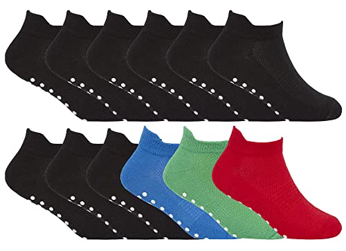 Chaussettes sport antidérapantes enfant avec semelle adhérente en coton doux pour la gym