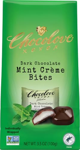 Chocolove, Dark Chocolate Mint Crème Bites, 3.5 Ounce