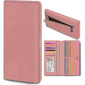 Neouth Womens Wallet Slim Thin RFID Blocking Credit Card Wallets Long Bifold PU Leather Card Holder Organizer Cute Cash Clutch Billfold with Zipper Coin Pocket Ladies Girls Gift (Pink) 17 41RMnmBX5iL. SL500 . SS300
