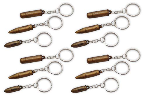 jameitop®12 X Patrone 3 unterschiedliche Größen 2-4 cm an Schlüsselanhänger Hülse Anhänger Cover