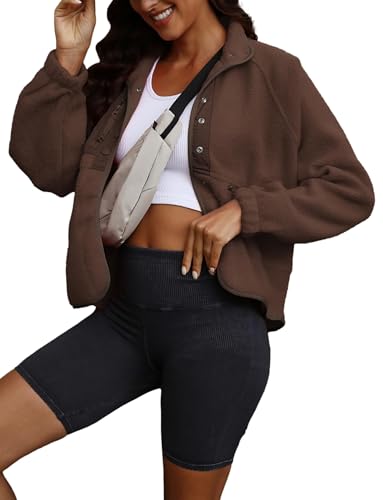 ReachMe Sherpa Jacket Fuzzy Fleece Jackets Winter Coats - Image 6