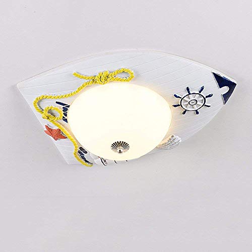 Plafonnier de chambre d'enfant LED en forme de voile pour un éclairage marin moderne 18W