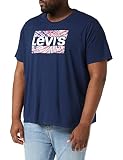 Cuenta con un cuello redondo Levi\'s Ss Relaxed Fit Tee Tiedye Sw Dress Blu, Camiseta, Hombre, Azul (Dress Blues), 27W / 32L