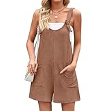 Praktische Taschendesign: Der Overall ist mit praktischen Taschen ausgestattet, in denen Sie kleine Gegenstände wie Ihr Handy oder Schlüssel sicher aufbewahren können – perfekt für den Alltag.