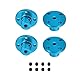 DMiotech 4 Pack 4mm Innen Durchmesser H13xD10 Flansch Kupplung Anschluss Starre Leitfaden Welle Unterstützung Kuppler Welle Kupplung mit Schrauben für DIY RC Modell Motoren Himmel Blau