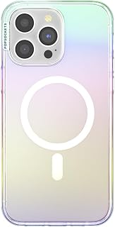 PopSockets iPhone 14 Pro Max Hülle mit MagSafe, Handyhülle für iPhone 14 Pro Max, Grip separat erhältlich, kabellos aufladbar, Süßer Shimmer
