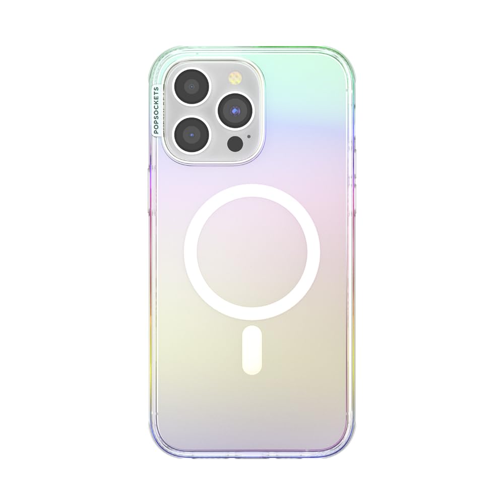 PopSockets iPhone 14 Pro Max Case with MagSafe, Phone Case for iPhone 14 Pro Max, Grip Sold Separately, Wireless Charging Compatible, Cute Shimmer