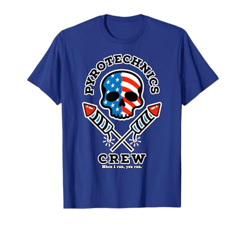 4th of July Pyrotechnics Crew USA flag Fireworks Team T-Shirt