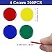 Zorfeter 200 PCS Plastic Learning Counters, 4 Colors Bingo Chips 1 Inch Poker Chips Educational Counting Discs, Markers Chips for Math Practice