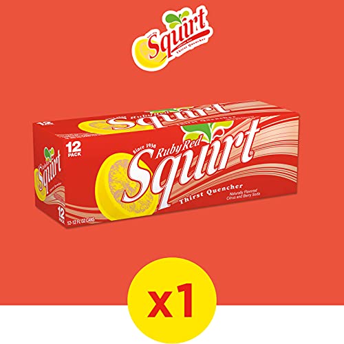 Squirt Ruby Red Grapefruit Soda, 12 Fl Oz Cans, 12 Pack #TOP4