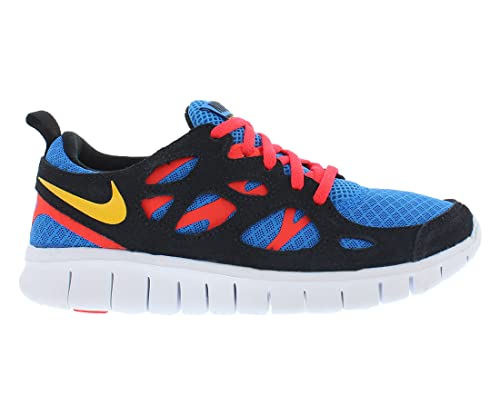 Nike Free Run 2 Girls Shoes Size 6, Color: Black/Blue/Red