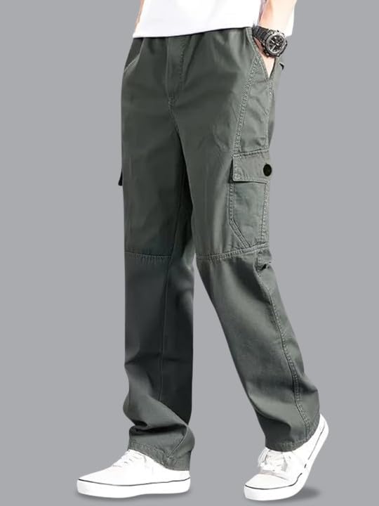 fabripple Men’s Olive Green Cargo Pants | Relaxed Fit Utility Trousers | Multi Pocket Casual Wear | Stylish Streetwear Bottomwear for Men-picture-23