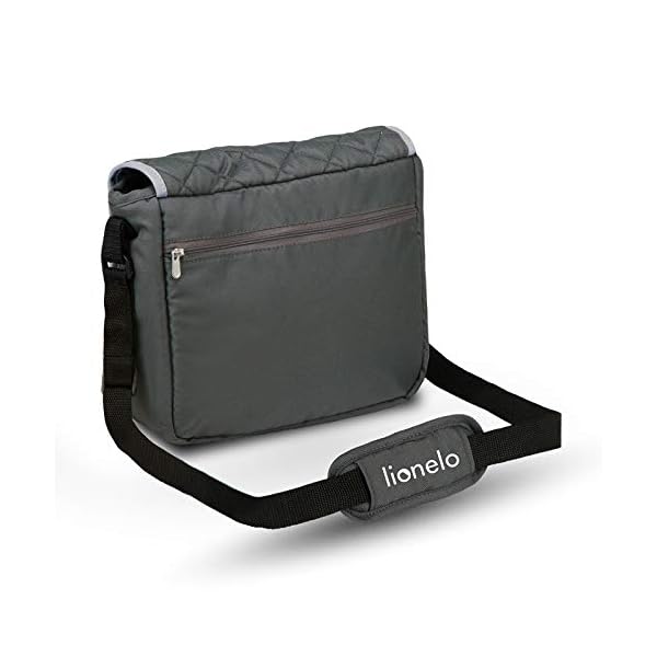 LIONELO Emma Plus Kinderwagen bis zu 15 kg, Kindersportwagen, leicht modern klein Buggy mit Liegeposition, zusammenklappbar, große Räder, großer Korb, Tasche Stone