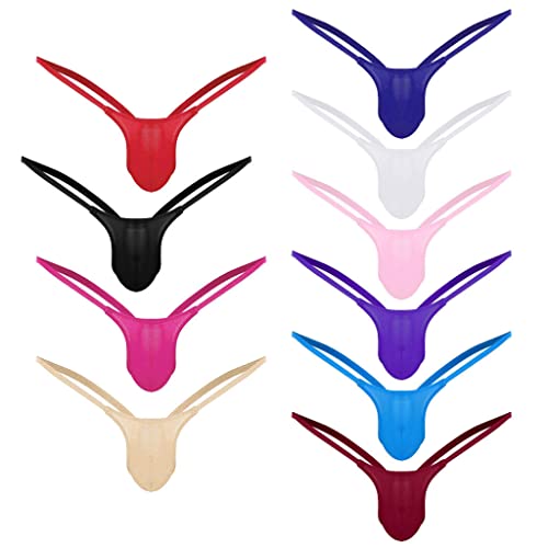2025 - G-cuerda 10 ropa interior calzoncillos hombre calzoncillos pieza cintura baja espalda abierta correas de lencería, multicolor, L