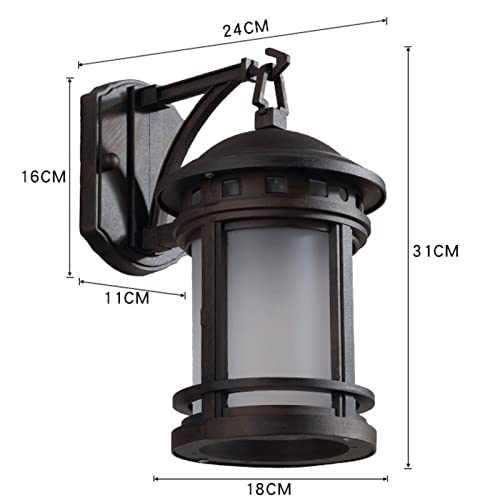Lumières extérieures for patio et garage avec diffuseur en verre rétro E27 - 3
