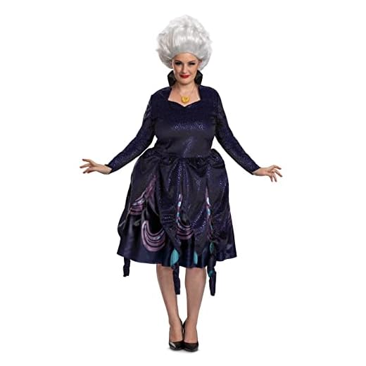 Adult Little Mermaid Live Action Deluxe Ursula Fancy Dress Costume Medium